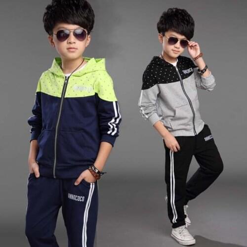 Boys cotton clothes 2020 autumn kids clothing sets full sleeve sweatshirt and pants children spring outfit sport suits toddlers