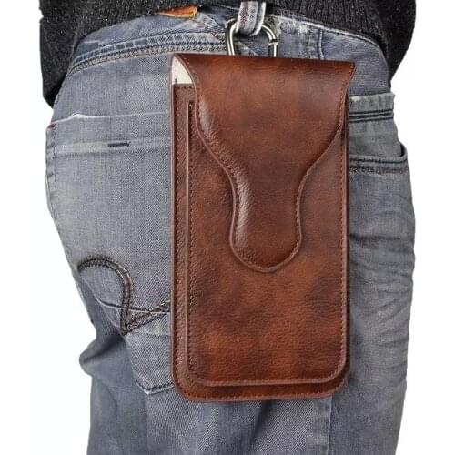 Dual Pouch Hook Loop Waist Belt Leather Phone Case For Asus ROG Phone,Zenfone Max Pro M1 M2 ZB601KL,Zenfone 5 5Z 4 Max Pro 3 5 6