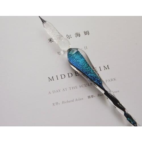 Creative Star Sky Handmade Glass Dip Pen Calligraphy Fountain Signature Pens Cute Gifts Filling Ink