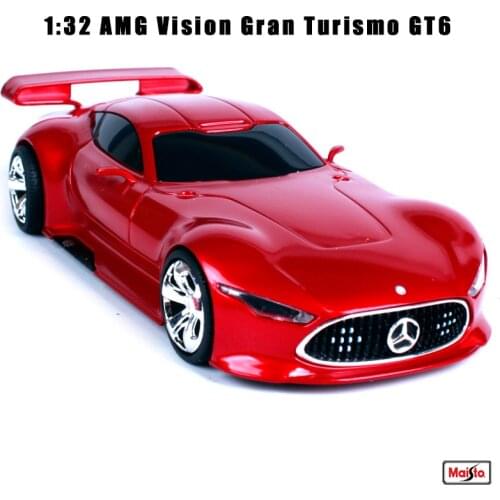 Maisto 1:32 Mercedes Benz AMG Vision Gran Turismo GT6 Red model die-casting model car simulation decoration collection gift toy