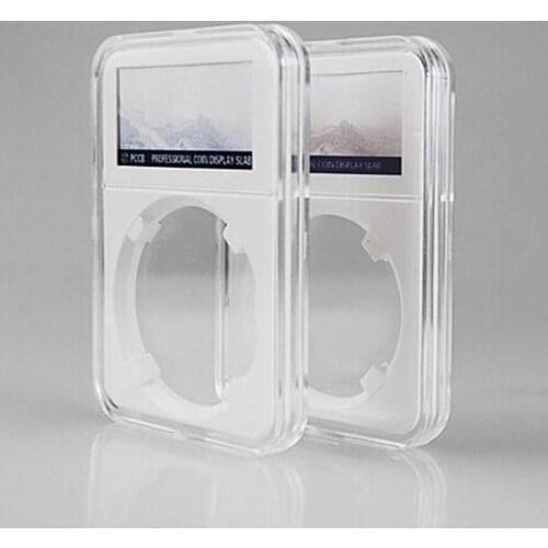 1Pc 40mm Fashion White Coin Storage Box Case Protector PCCB Protector NGC PCGS Grade Collection Box High Quality