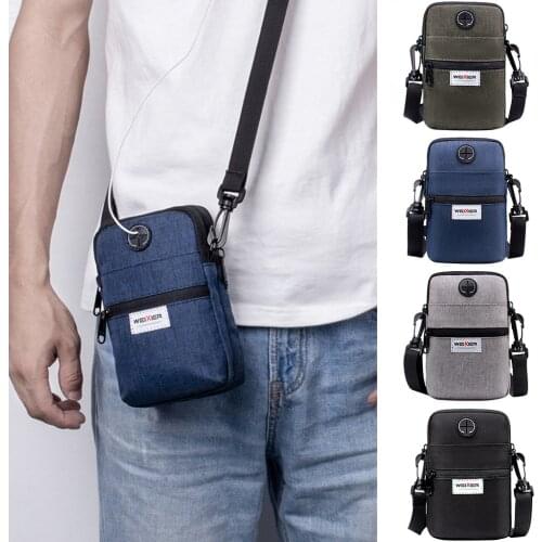 Man Bag High Quality Men Diagonal Mini Shoulder Multi-Function Mobile Phone Bag Outdoor Sports Bag