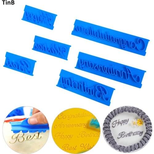 6pcs/Set Alphabet Number Letter DIY Baking Cake Mold Biscuit Cookie Stamp Embosser Fondant Decorating Tools Letter Impress Set