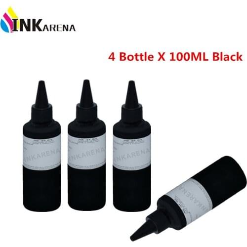INKARENA 100ml Bottle Black ink Refill dye Kit Replacement For HP for Epson Premium for Canon For Brother Inkjet Printer Ciss