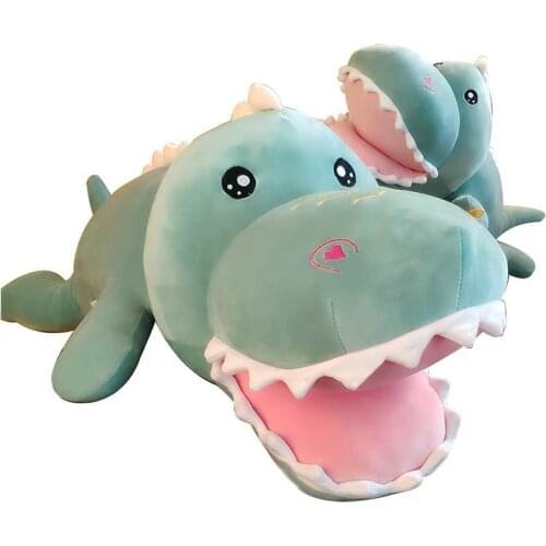 New Huggable Plush Dinosaur Pillow Soft Stuffed Animal Cartoon Dolls Giant Dinosaur Plush Toys Cosy for Girlfriend Kids Gift