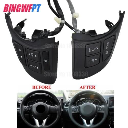 High quality For Mazda 3 Atenza Axela CX5 Steering Wheel Switch Audio Volume Cruise Control Switch Button