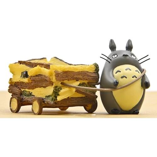 SaiDeKe Resin Hayao Miyazaki Totoro Figurines mini flower pot ornaments fairy Potted Garden moss gnome decoration Miniatures
