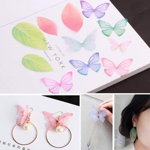 DIY earrings earrings accessories thin wing art leaves butterfly pendant earrings accessories romantic temperament