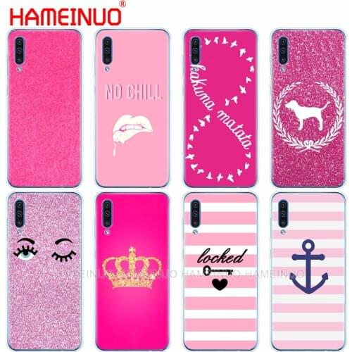 Silicon phone cover case for Samsung Galaxy S10 E PLUS A10 A20 A30 A40 A50 A70 A10E A20E M20 coque bumper plain pink girl print