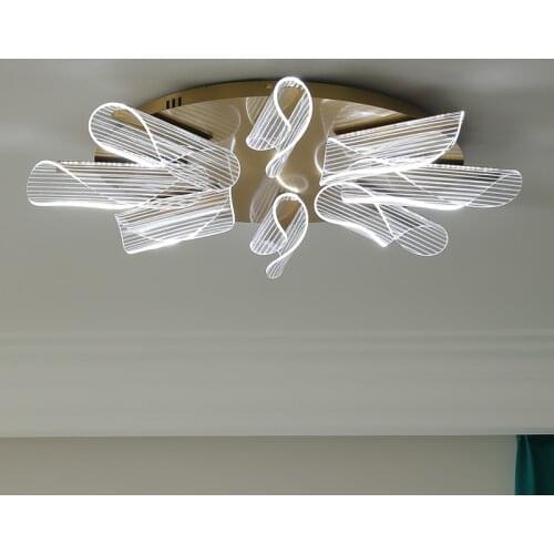 Modern Fashion Simple LED Bedroom Ceiling Lamp Living Room Restaurant Kitchen Hotel Coffee Shop Interior Golden Art Deco Light