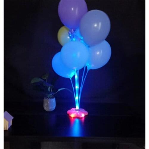 LED Birthday Balloon Stick DIY Decor Latex Balloon Table Floating Letter Balloons Supporting Rod Ballon Wedding Decoration