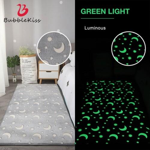 Bubble Kiss Luminous Carpets For Living Room Short Fleece Soft Comfort Bedside Rugs Light Non-Slip Creativity Large Floor Mats