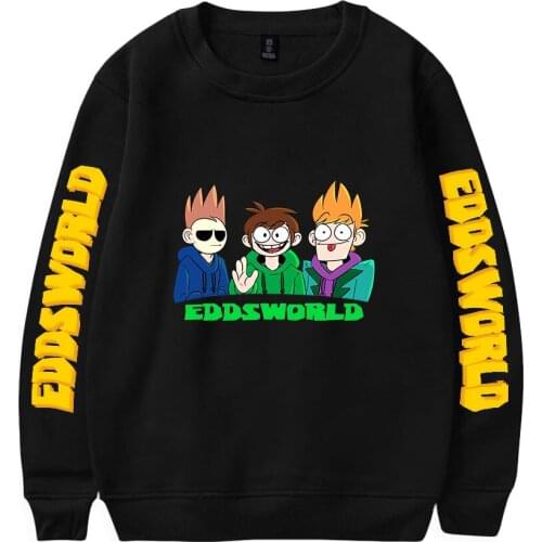 Eddsworld Print Loose Tops Sweater Series Women/Men Clothe Turtlenecks Sweet Youthful Sweatshirt Style Round collar fleece