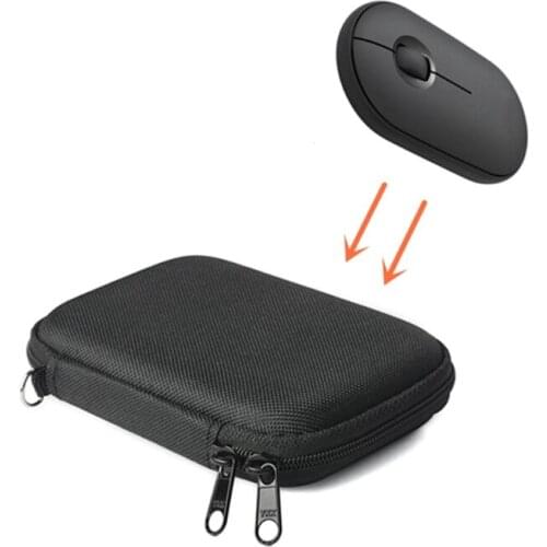Y8AC Portable Hard Case for logitech pebble M350 Wireless Mouse Carrying Storage Bag Mesh Belt for Travel Home Office