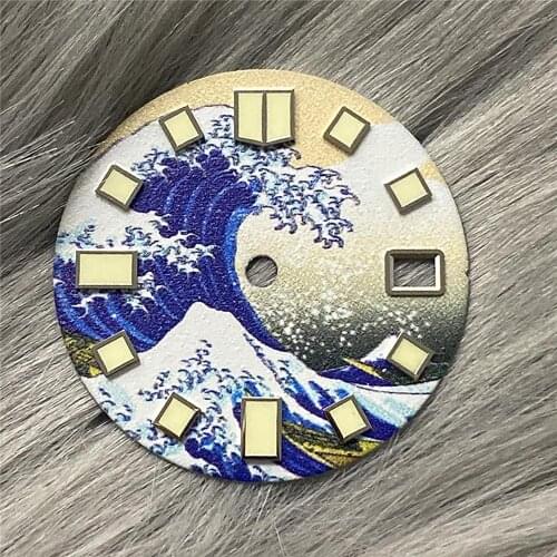 28.5mm Green Luminous Watch Dial for NH35 Diving Watch Movement