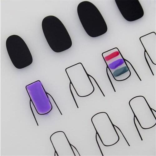 1PC Portable Silicone Pad Fingernails Mat Stamping Nail Practise Manicure Nail Art Tool
