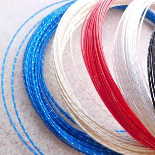 10PCS Badminton Racket String 10M Metal Feather Match Stringing Thread Colorful 0.7mm Training Beach Stringing
