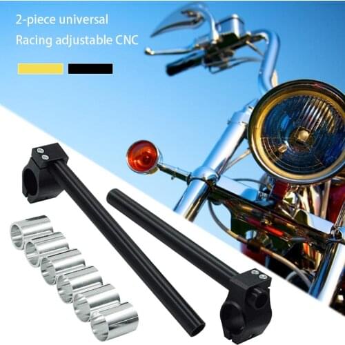 2pcs Universal Racing Adjustable CNC 26MM 30MM 31MM Clip On Ons Fork Handlebars Handle Bar for Cafe Racer Motorcycle Accessories