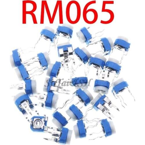 20pcs RM065 RM-065 Series 100 200 500 1K 2K 5K 10K 20K 50K 100K 200K 500K 1M Ohm Trimpot Trimmer Potentiometer Variable Resistor