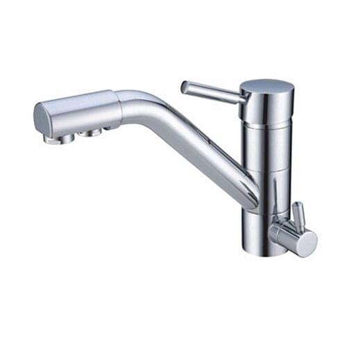 2015 Grifos Cocina Dual Holder Single Hole Ceramic None Torneira Cozinha Pure Drinking Water Filter Faucet Kitchen 3 Way Mixer