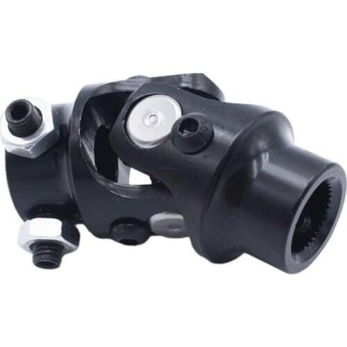 3/4-36 Spline X 3/4" DD BLACK Steering Shaft U Joint Coupler to Mustang II Power Rack 83mm (3-1/4")