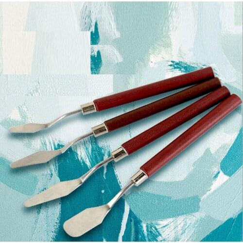 4pcs/Set Oil Painting Scrapers Artist Painting Accessories Calligraphy Palette Spatula Knife Paint Supplies