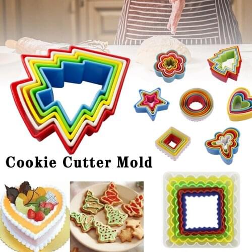 5/6pcs/Set Cookie Cutter Biscuit Press Stamp Cake Mold Biscuit Cutter DIY Cake Kitchen Cooking Accesorios Baking Tools
