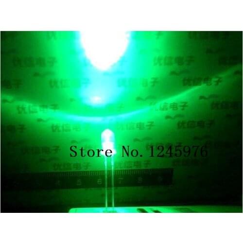 5mm jade green DIP LED transparent round head Light Beads