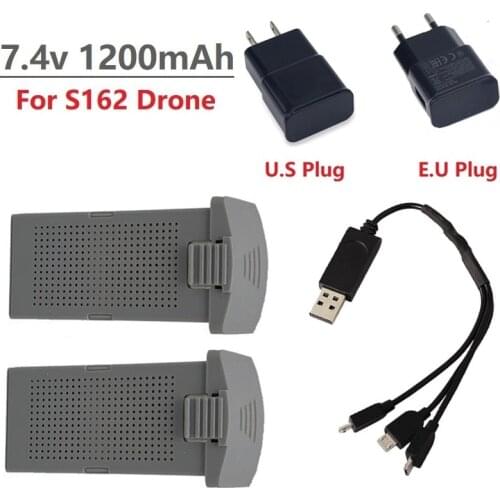 7.4V 1200mAh Drone battery Charger Sets for S162 / S162PRO GPS RC Quadcopter spare parts for S162 / S162 PRO drone Lipo battery