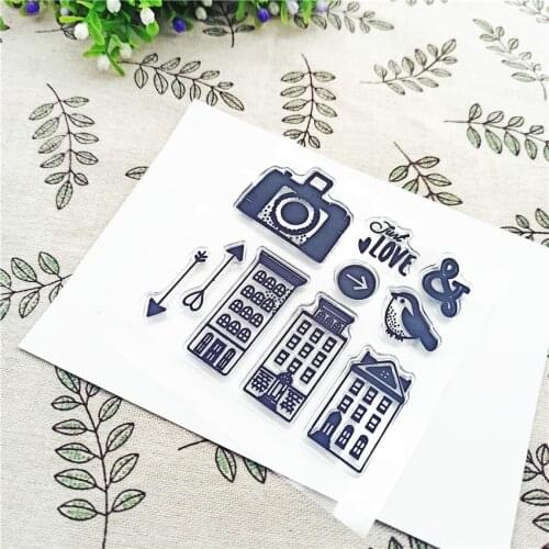 9.5*9.5CM Hot sale camera Transparent Clear Stamps / Silicone Seals Roller Stamp for DIY scrapbooking photo album/Card Making