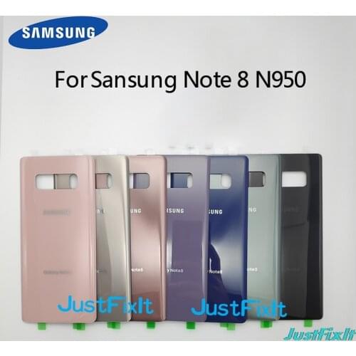 For SAMSUNG Galaxy Note 8 N950 Back Battery Cover Door Rear Glass Housing Case Replace Battery Cover with Camera LENS