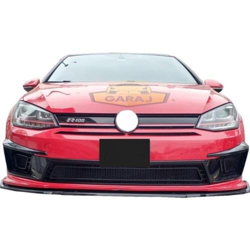 FOR VOLKSWAGEN GOLF 6 FLEXIBLE 3 PIECE FRONT LİP PİANO BLACK ABS PLASTIC WING FRONT BUMPER SUPPLEMENT FRONT ADDITIONAL Splitter lip Diffuser Body