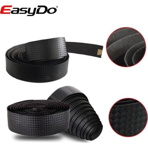 EasyDo Road Bike Handlebar Tape Carbon Fiber Textured Anti-vibration Wrap Bike Bar Tape Bicycle Accessories ED1946