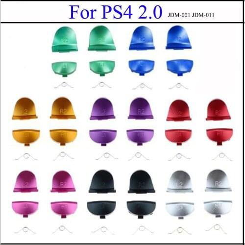 Metal Aluminum Alloy L2 R2 Trigger & L1 R1 Triggers Buttons for Sony PS4 Controllers Trigger Buttons with springs JDS 001 011