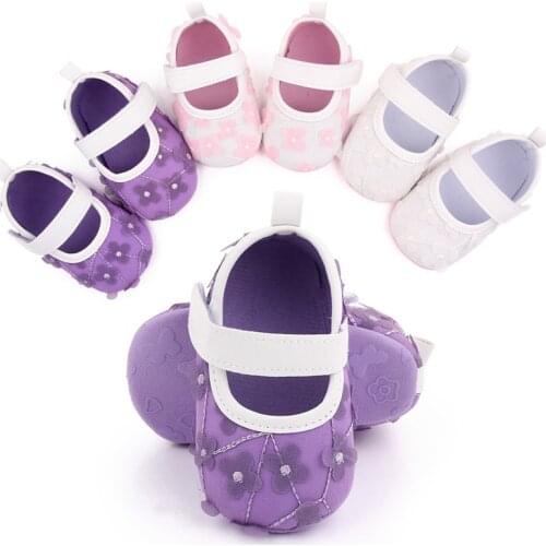 Cute Flower Kids Baby Girls Shoes New Newborn Soft Sole Cotton First Walkers Infant Girls Princess Shoes