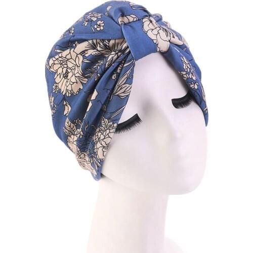 Muslim turban bonnet for woman boho national style print inner hijab caps arab headwrap turban femme musulman women head scarf