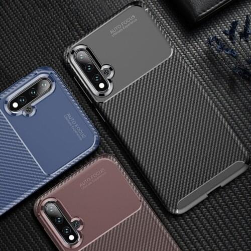 Nova 5 Business Carbon Huawei Nova 5 Pro Case for Nova 5 Cover Silicone TPU Soft Back Funda for Nova 5 Capa Bumper