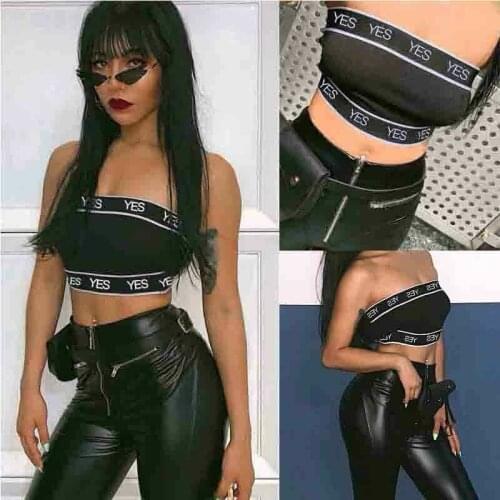 2019 Newest Hot Fashion Women Sleeveless Shorts Tops Summer Bustier Crop Top Tube Tank Top Black