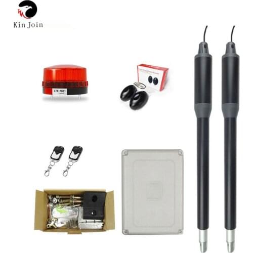 KINGJOIN swing door gate opener Electric double arm opener Operator linear actuator with remote control warning light optional