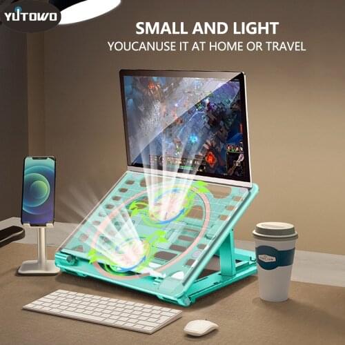 Support Laptop Stand 17 Inch Cooling Adjustable Foldable Table Holder Laptop Cooling Pad Notebook Stand For Macbook Air Laptop