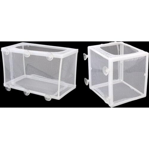 S/L Aquarium Hatchery Incubator Trap Box Isolator Fish Tank Aquarium Guppy Breeding Breeder Net Small Fry Breeding Box
