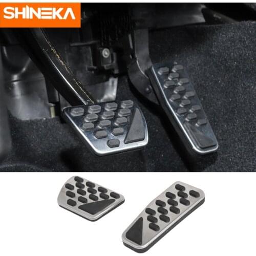 SHINEKA 2Pcs Pedals for Jeep Wrangler JL 2018+ Car Accelerator Foot Brake Pedal Cover Kit for Jeep Wrangler 2019 Car Accessories