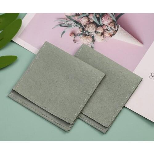 Folded Envelope Pouches Microfiber Jewelry Packaging Bag for Rings Earings Necklace Jewellery Christmas Wedding Favor Gift Bag