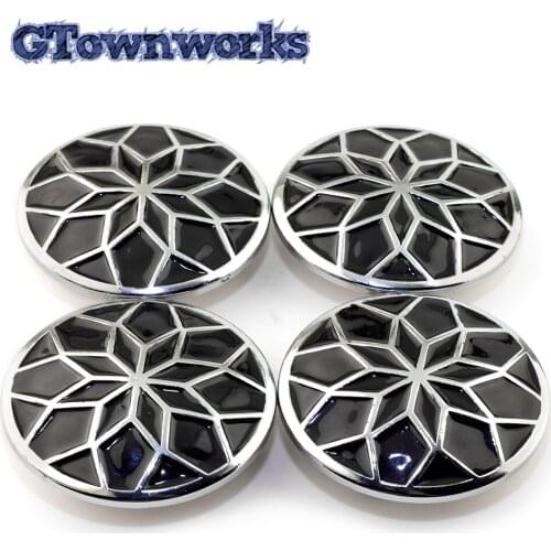 4pcs 65mm 49mm Universal Various Sizes Car Wheel Center Hub Auto Accessorie Caps Metal Clip Zinc Alloy For Car Refit Black