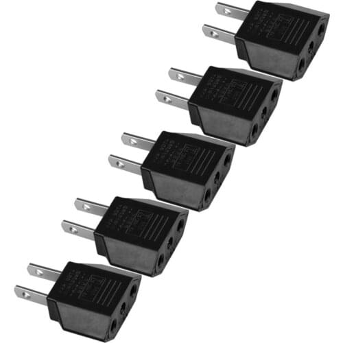 10PCS Universal Travel Power Plug Adapter EU to US Adaptor Converter Power Plug Adaptor EU plug to US plug socket pins converter