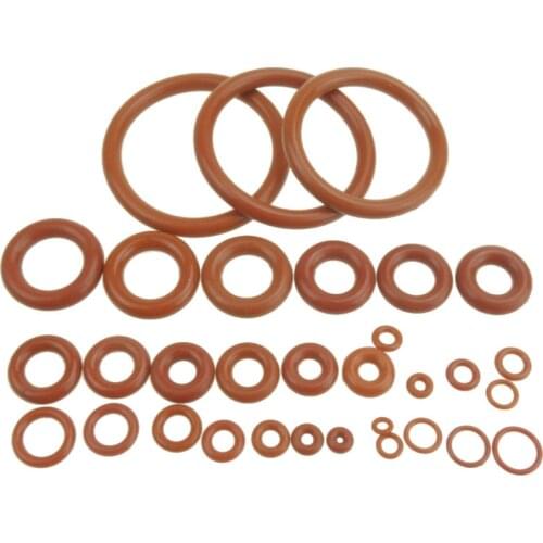 OD 5-25mm CS 1.9mm Silicon Rubber O-ring Sealing Gaskets Red Heat Resistance