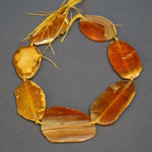 Kindgems Yellow Druzy Necklace Finding, Freeform Gems Stone Necklace Beads, Slice Connector Charm Jewelry Making Loose Beads