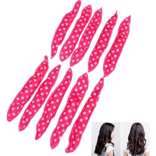 10PCS Flexible Soft Pillow Hair Rollers DIY Sponge Magic Curler Hair Rollers Night Sleep wave point Foam Hair Curler Rollers