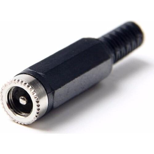 200 Pcs 5.5x2.1mm DC Power Cable Female Plug Connect Socket DC Power black