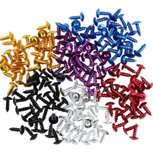 30pcs/lot Motorcycle modification parts self-tapping screw Colour aluminium alloy screws